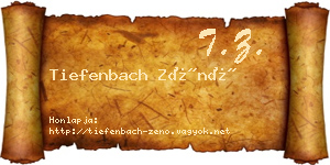 Tiefenbach Zénó névjegykártya
